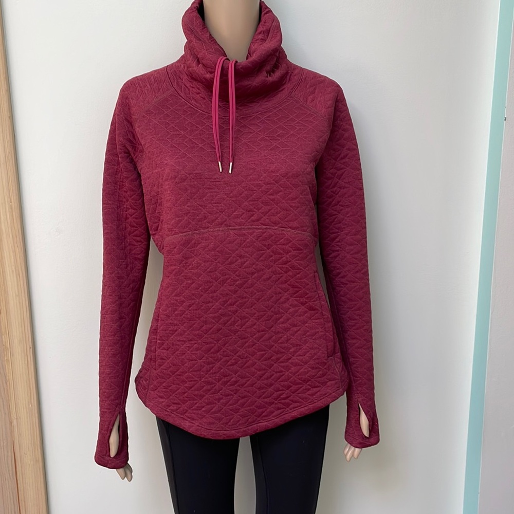 Marmot Annie Sweatshirt Womens Size Medium Quilted Cowl Neck Front Pocket